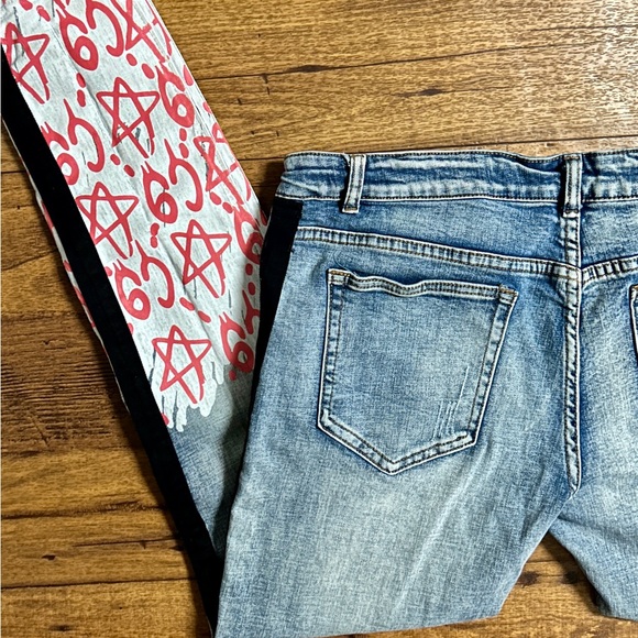 Cooper 9 • Los Angeles • Men’s • Graffiti • Size 34/31 • Blue/Pink • Jeans - Picture 6 of 16